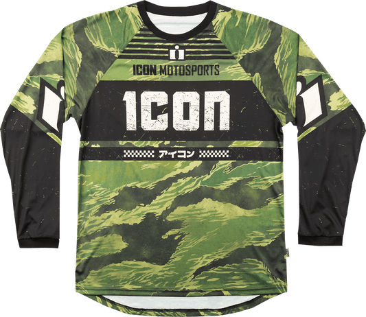 ICON Tiger’s Blood Jersey - Green Camo XL 2824-0087 - Kelly Motorsports