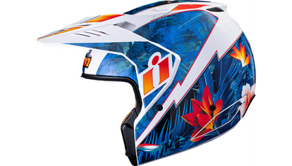 ICON Elsinore™ Helmet Blue/White Lightweight FRP Composite Shell