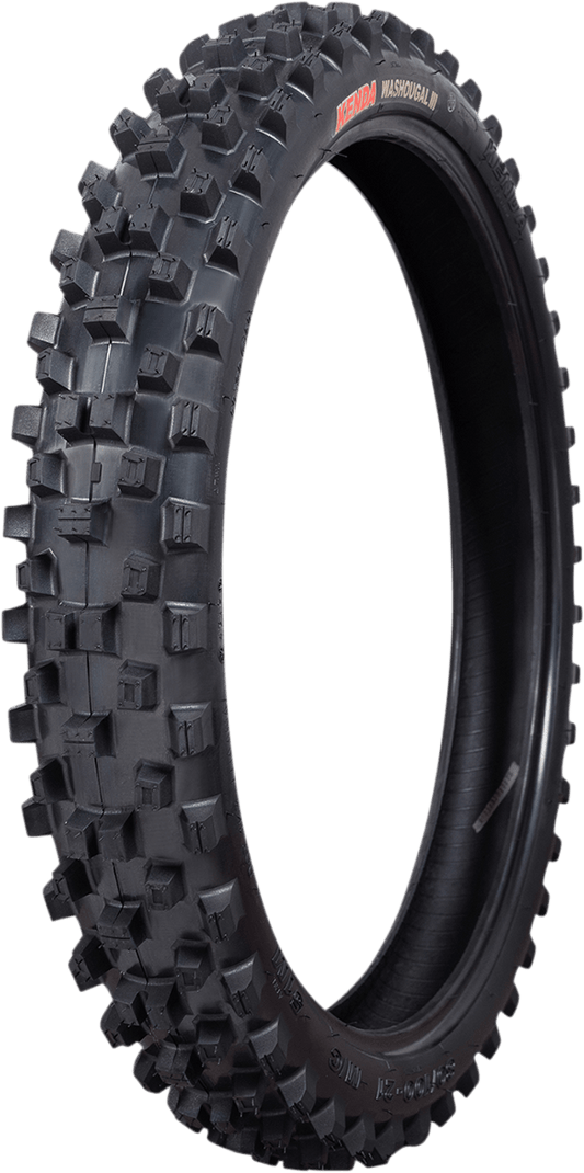 KENDA Washougal III K7102F Front Tire - 90/100-21 - 57M for Enhanced Cornering and Braking Performance - Kelly Motorsports