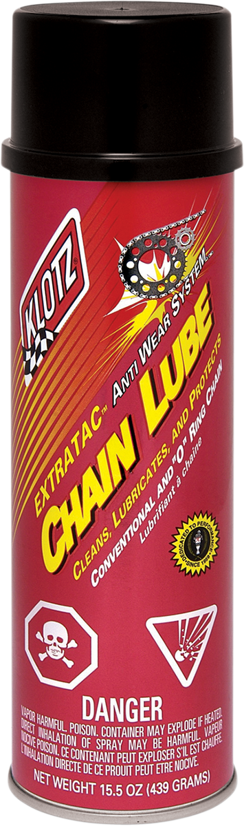 KLOTZ OIL Aerosol Chain Lube KL - 605 – 15.5 oz. Anti - Wear Chain Lubricant for Street, Off - Road, and Racing Applications - Kelly Motorsports