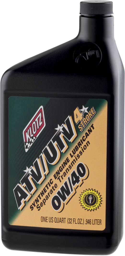 KLOTZ Oil ATV Synthetic 4T Engine Oil 0W - 40 – 1 Quart for Off - Road ATV and UTVs - Kelly Motorsports