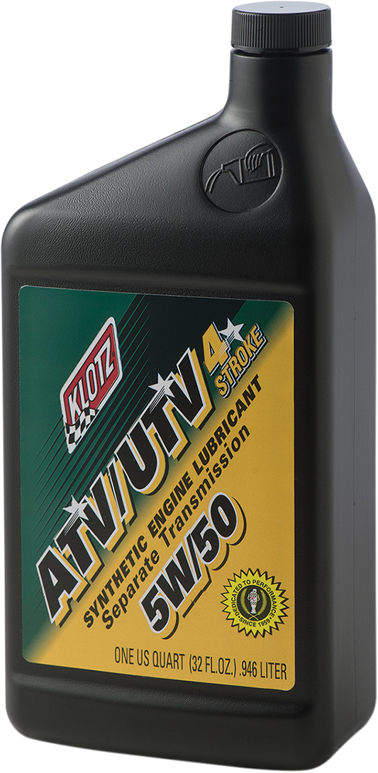 Klotz Oil ATV Synthetic 4T Engine Oil 5W - 50 - 1 Quart for Off - Road ATV and UTV Performance - Kelly Motorsports