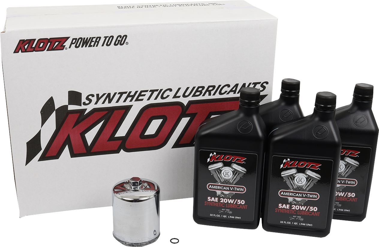 Klotz Oil Basic Oil Change Kit for '84 - '99 Harley - Davidson Evolution Big Twin – Part KH - 103 - Kelly Motorsports