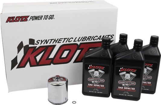 Klotz Oil Basic Oil Change Kit for '84 - '99 Harley - Davidson Evolution Big Twin – Part KH - 103 - Kelly Motorsports