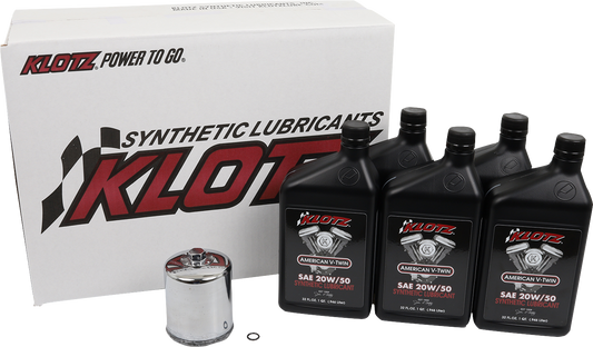 Klotz Oil Basic Oil Change Kit for Harley - Davidson Evolution Big Twin Models - Part KH - 107 - Kelly Motorsports