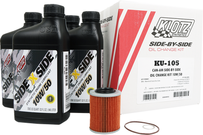 Klotz Oil Can - Am SxS V - Twin Oil Change Kit - 10W/50 'KU - 105' by Klotz Oil - Kelly Motorsports