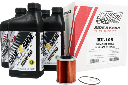 Klotz Oil Can - Am SxS V - Twin Oil Change Kit - 10W/50 'KU - 105' by Klotz Oil - Kelly Motorsports