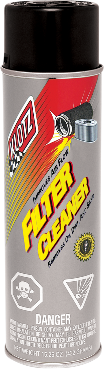 KLOTZ OIL Filter Cleaner - 15.25 oz Aerosol for Foam and Fabric Filters (Part KL - 608) - Kelly Motorsports