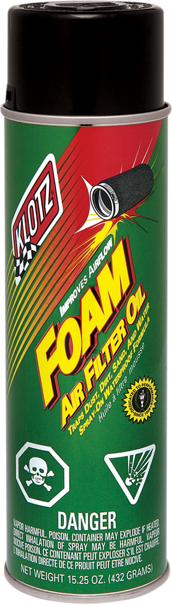 KLOTZ OIL Foam Air Filter Oil KL - 606 - 15.25 oz. for Street, Off - Road, and Racing Applications - Kelly Motorsports