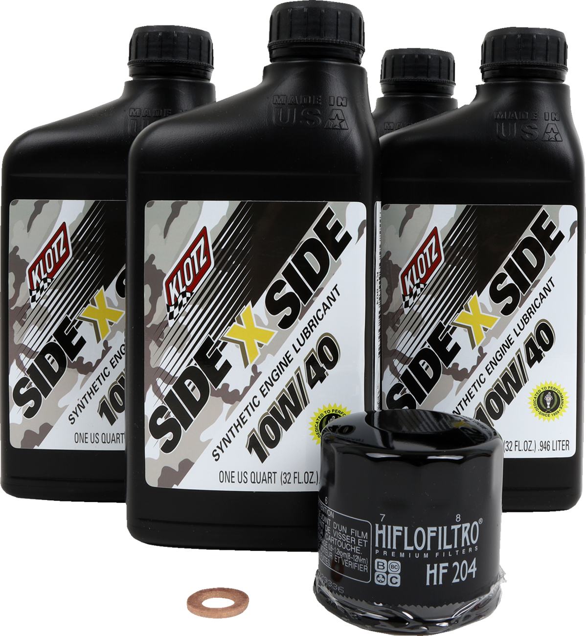 Klotz Oil Kawasaki Oil Change Kit KU - 109 - 10W - 40 Synthetic Motorcycle Oil and Filter Set - Kelly Motorsports
