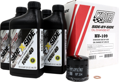 Klotz Oil Kawasaki Oil Change Kit KU - 109 - 10W - 40 Synthetic Motorcycle Oil and Filter Set - Kelly Motorsports