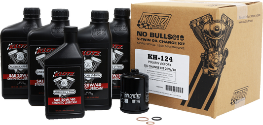 Klotz Oil KH - 124 Victory 20W/40 Oil Change Kit with Oil Filter and Accessories - Kelly Motorsports