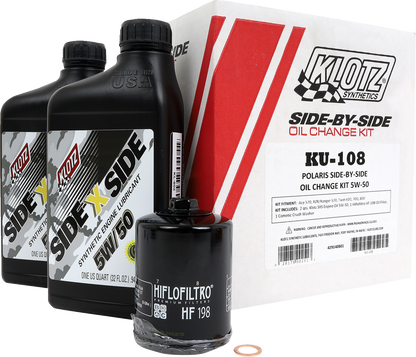 Klotz Oil KU - 108 Polaris Off - Road Engine Oil Change Kit (5W50) - Kelly Motorsports