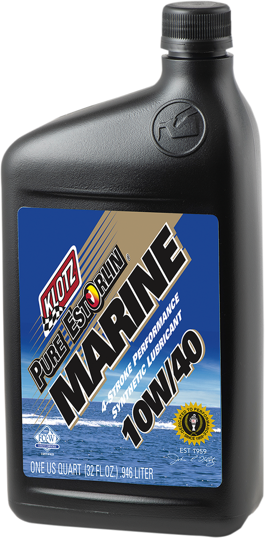 KLOTZ OIL Marine 4 - Stroke Engine Oil 10W - 40 - KE - 334, 1 Quart - Kelly Motorsports