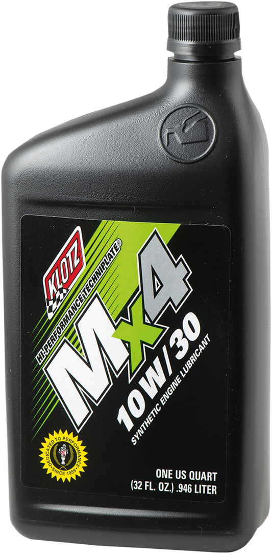 KLOTZ Oil MX4 Synthetic Engine Oil 10W - 30 - 1 Quart - Model KL - 870 for Off - Road Motorcycles and ATVs - Kelly Motorsports