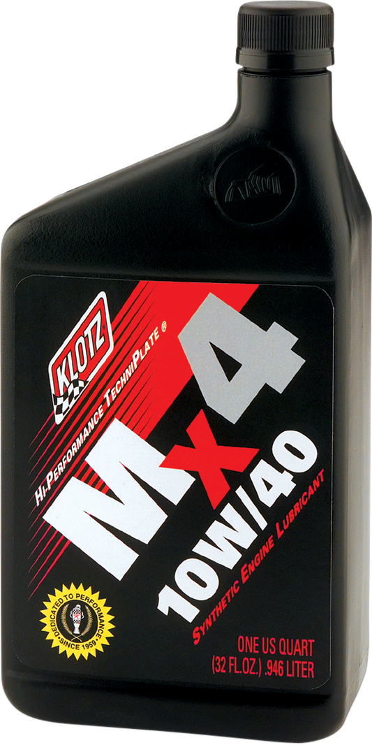 KLOTZ OIL MX4 Synthetic Engine Oil 10W - 40 - 1 Quart for Off - Road Motorcycles and ATVs - Part KL - 860 - Kelly Motorsports