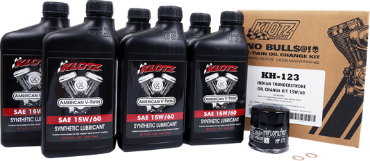 KLOTZ OIL Oil Change Kit for Indian Thunderstroke 20W - 40 (Part KH - 123) - Kelly Motorsports