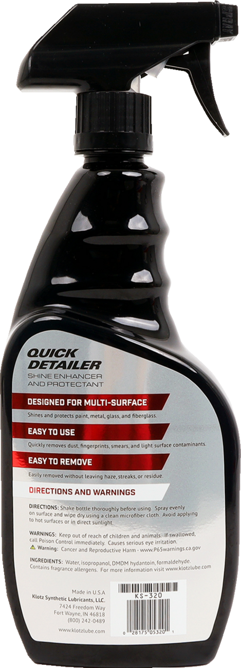 KLOTZ OIL Quick Detailer - 23 fl oz. KS - 320 for Car Paint, Metal, Glass & Mirrors - Kelly Motorsports