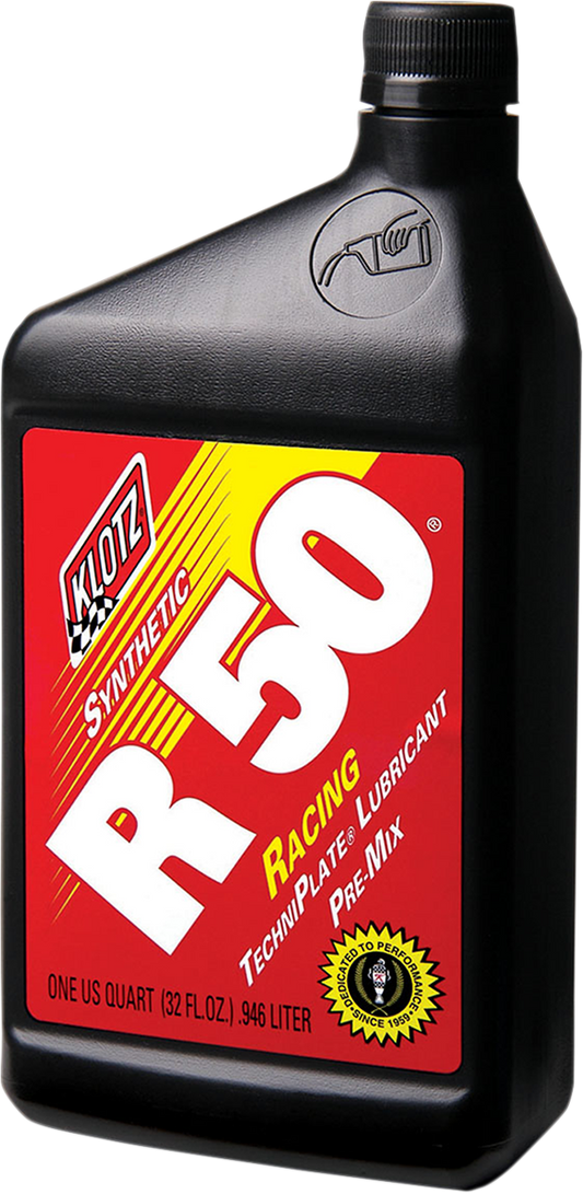 KLOTZ Oil R - 50 Racing TechniPlate® Synthetic 2 - Stroke Premix Oil - 1 Quart (Part No. KL104) - Kelly Motorsports