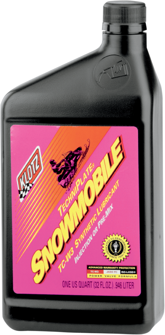 Klotz Oil Snowmobile TechniPlate® Synthetic 2 - Stroke Oil - 1 Quart (Part KL - 215) - Kelly Motorsports