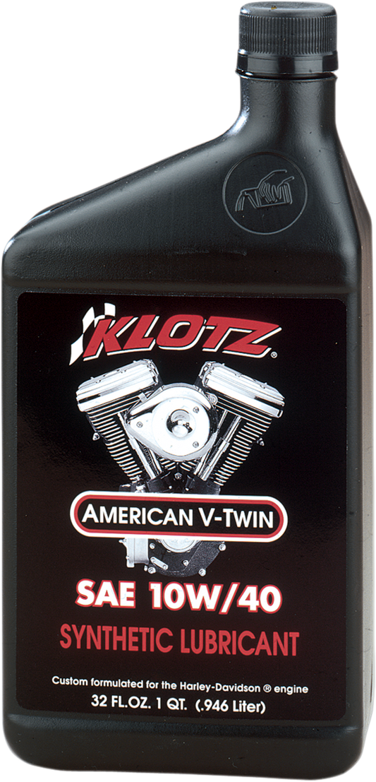 KLOTZ Oil V - Twin Synthetic Engine Oil – 10W - 40, 1 Quart – KH - 1040 - Kelly Motorsports