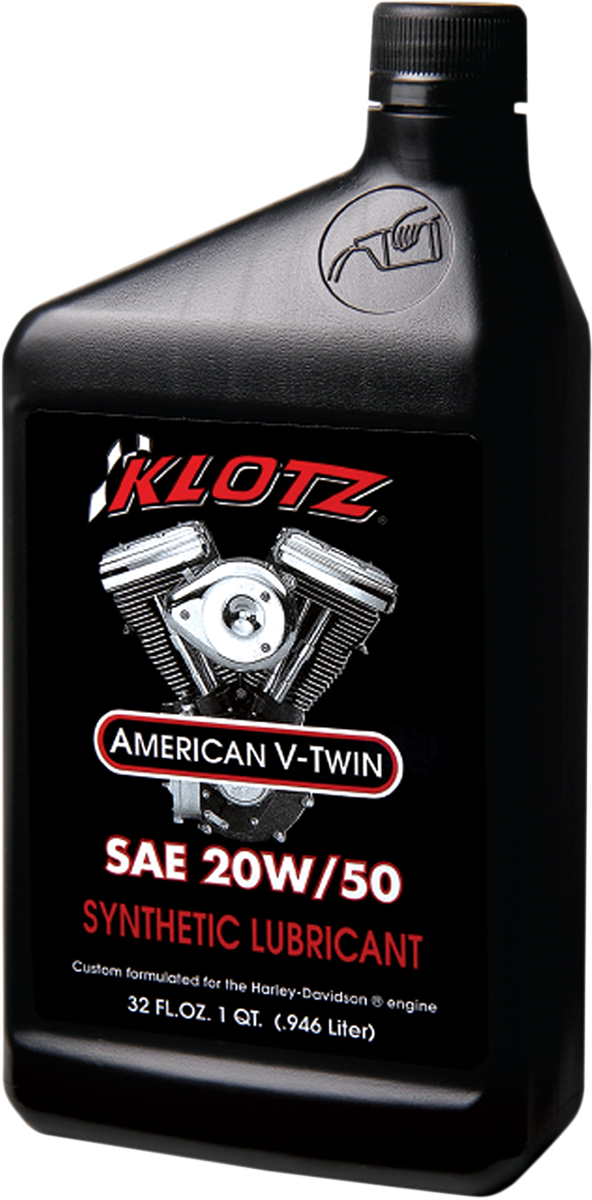 KLOTZ OIL V - Twin Synthetic Engine Oil 20W - 50 - 1 Quart - KH - 2050 - Kelly Motorsports