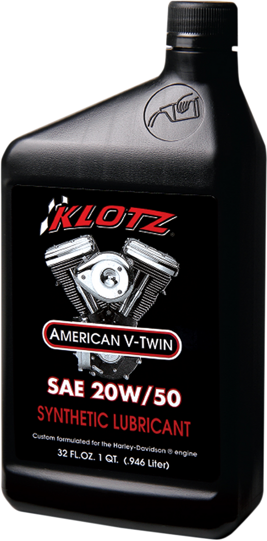 KLOTZ OIL V - Twin Synthetic Engine Oil 20W - 50 - 1 Quart - KH - 2050 - Kelly Motorsports
