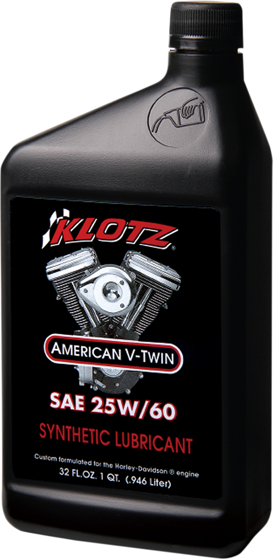 KLOTZ OIL V - Twin Synthetic Engine Oil 25W - 60 - 1 Quart (Part KH - 2560) - Kelly Motorsports