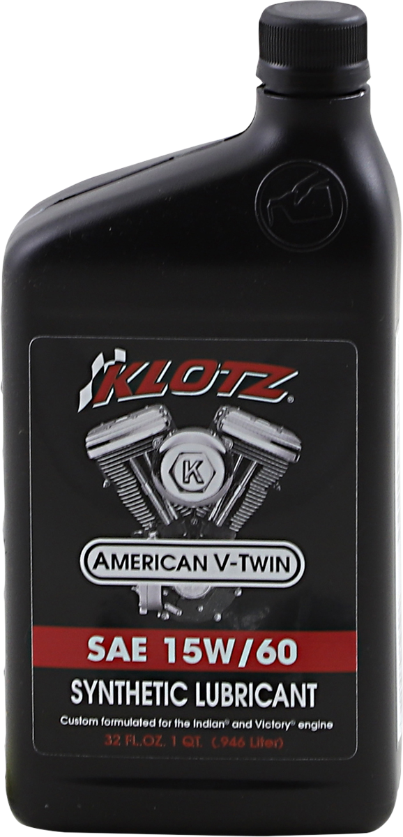 Klotz Oil V - Twin Synthetic Oil 15W - 60 - Part Number KV - 1560 - 1 Quart - Kelly Motorsports