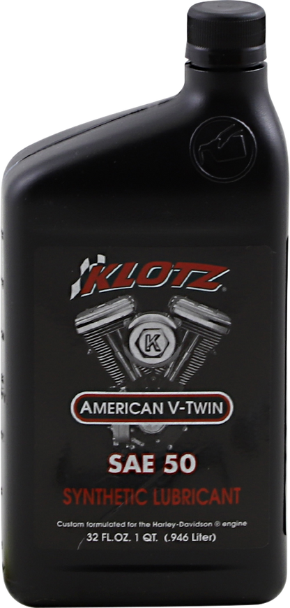 KLOTZ OIL V Twin Synthetic Oil 50W – 1 Quart (Part No. KH - 50) - Kelly Motorsports