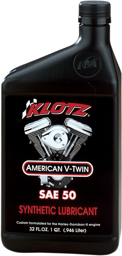 KLOTZ OIL V Twin Synthetic Oil 50W – 1 Quart (Part No. KH - 50) - Kelly Motorsports