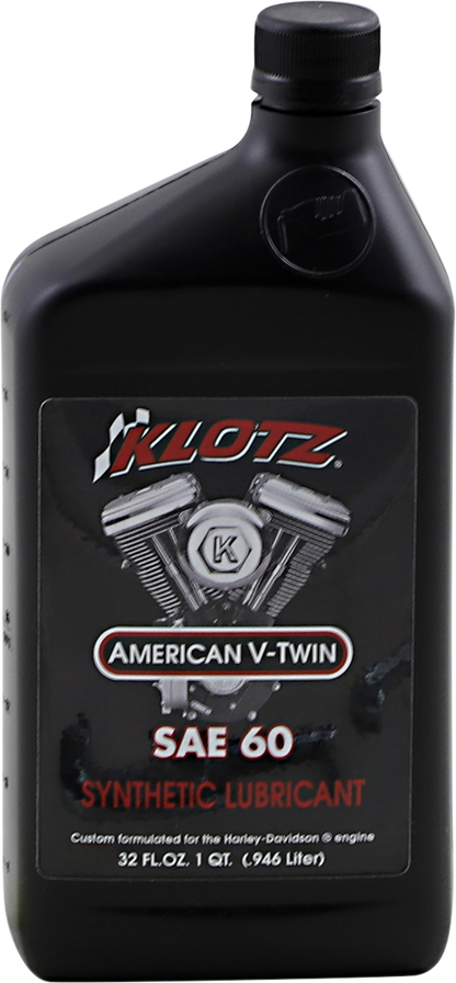 KLOTZ OIL V Twin Synthetic Oil 60W - 1 Quart (Part Number KH - 60) - Kelly Motorsports