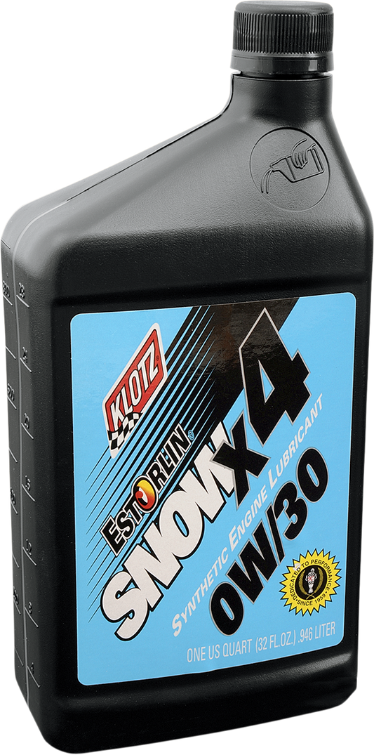 Klotz Oil X4 Snow Oil 0W - 30 - 1 Quart for 4 - Stroke Snowmobile Engines (Part KE830) - Kelly Motorsports