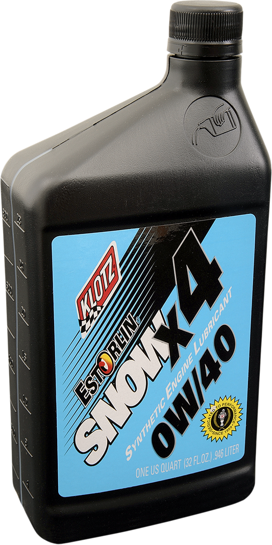 KLOTZ OIL X4 Snow Oil 0W - 40 - 1 Quart (Part Number KE840) for 4 - Stroke Snowmobiles - Kelly Motorsports