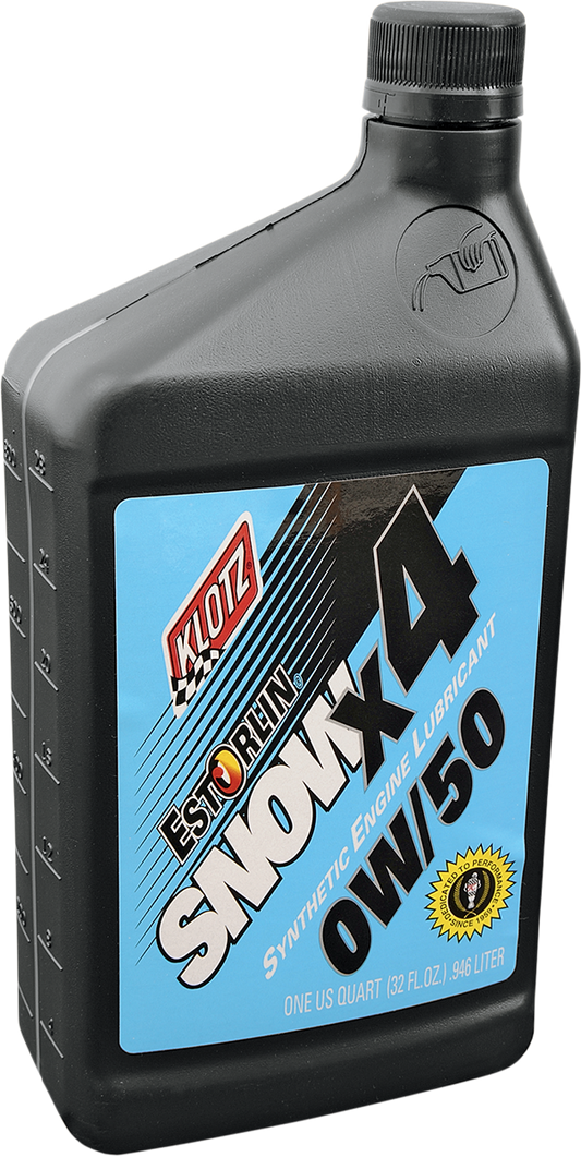 KLOTZ OIL X4 Snow Oil 0W - 50, 1 Quart - KE850 for 4 - Stroke Snowmobiles - Kelly Motorsports