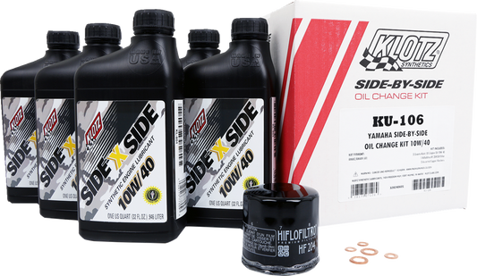 Klotz Oil Yamaha SxS 10W/40 V - Twin Oil Change Kit - Part Number KU - 106 - Kelly Motorsports