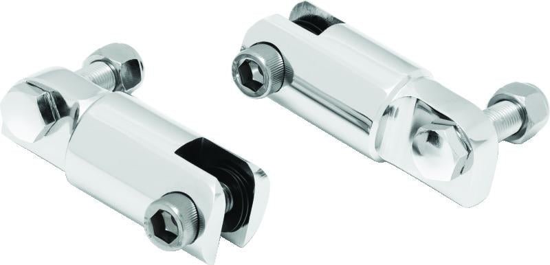 Kuryakyn 2-1/4 Inch Stirrup Heel Rest Extenders Chrome for Powersports Bikes - Kelly Motorsports