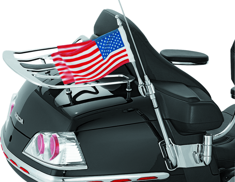 Kuryakyn Antenna Flag Mount with Flag for Honda GL1800 (2001-2017) - Chrome - Kelly Motorsports