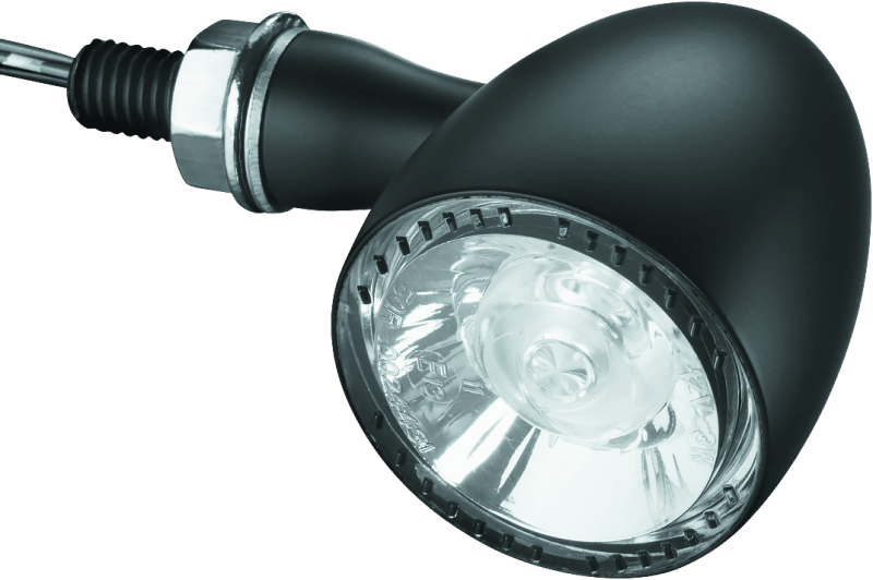 Kuryakyn Bullet 1000 White/Amber Clear Lens Satin Black Marker Lights – Part Number kur2555 - Kelly Motorsports