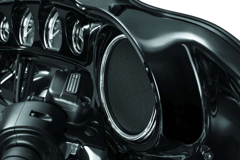 Kuryakyn Corona Speaker Grills Chrome for Harley-Davidson Touring Models - Kelly Motorsports