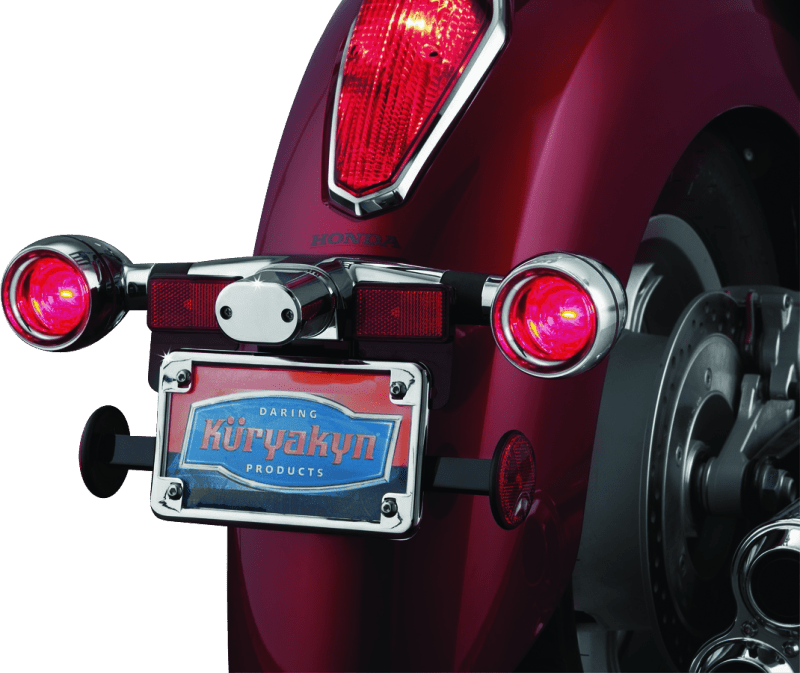 Kuryakyn Deep Dish Bezels with Red Lenses for Kawasaki Vulcan 2000 and Honda VTX1800 Series - Kelly Motorsports