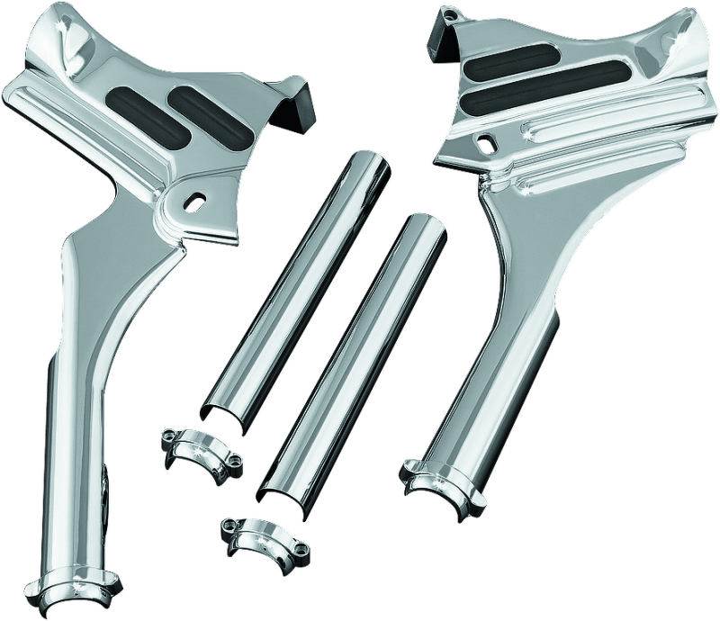 Kuryakyn Deluxe Neck Covers for 95-07 Harley Davidson Touring Models Chrome Part 7866 - Kelly Motorsports