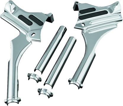 Kuryakyn Deluxe Neck Covers for 95-07 Harley Davidson Touring Models Chrome Part 7866 - Kelly Motorsports