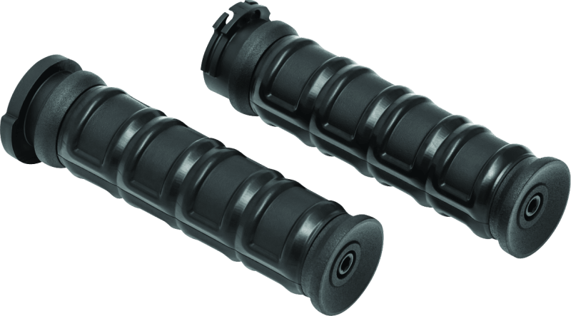 Kuryakyn Dillinger Grips Dual Cable Satin Black – Aggressive Control with Vibration Dampening - Kelly Motorsports