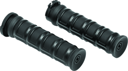 Kuryakyn Dillinger Grips Dual Cable Satin Black – Aggressive Control with Vibration Dampening - Kelly Motorsports