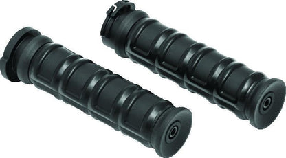 Kuryakyn Dillinger Grips Dual Cable Satin Black – Aggressive Control with Vibration Dampening - Kelly Motorsports