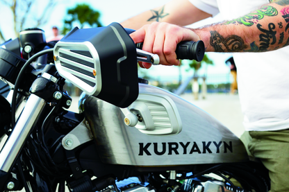 Kuryakyn Dillinger Grips Dual Cable Satin Black – Aggressive Control with Vibration Dampening - Kelly Motorsports