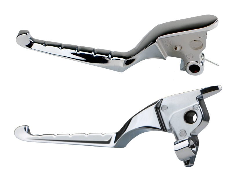 Kuryakyn Enygma Levers for Harley Davidson Touring Models – Chrome and Black Finish, Part Number kur10182-1 - Kelly Motorsports
