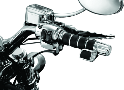 Kuryakyn Grip End Weights Chrome - Reduce Handlebar Vibration and Enhance Style - Kelly Motorsports