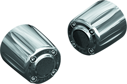 Kuryakyn Grip End Weights Chrome - Reduce Handlebar Vibration and Enhance Style - Kelly Motorsports